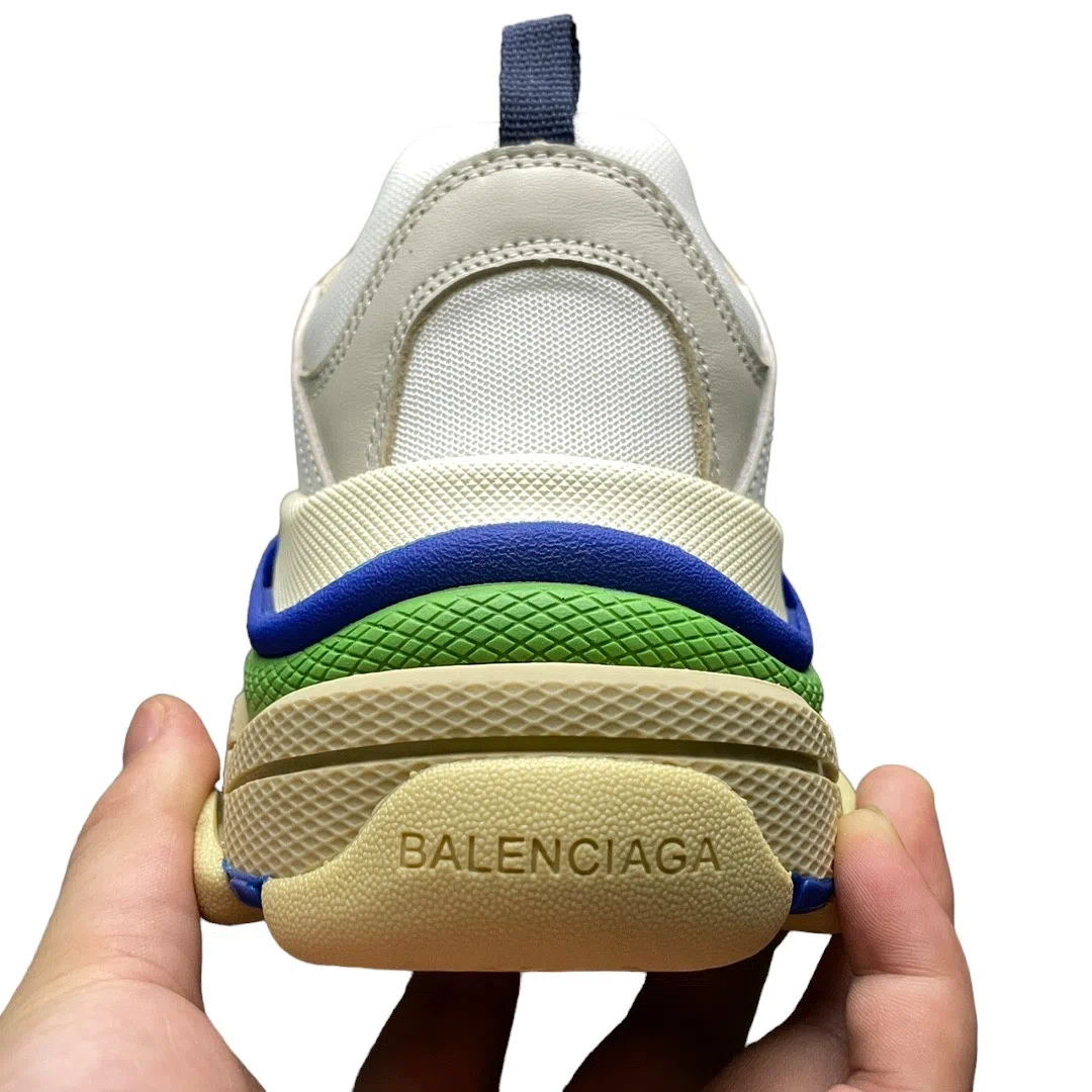 Balenciaga Triple S Sneaker in White Blue Green、mysite、Cacoeks