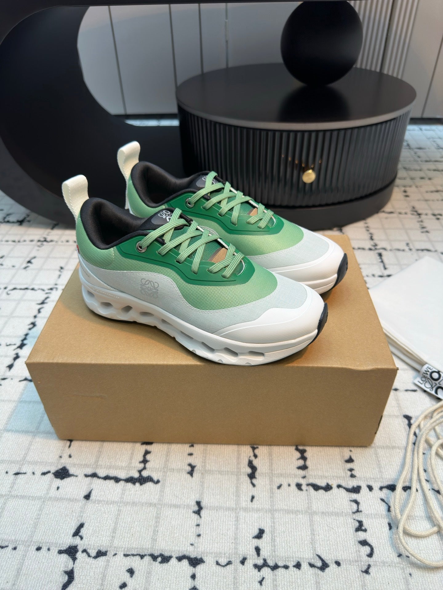 LW CLOUDTILT 2.0 SNEAKER WHITE AND GREEN POLYESTER、mysite、Cacoeks