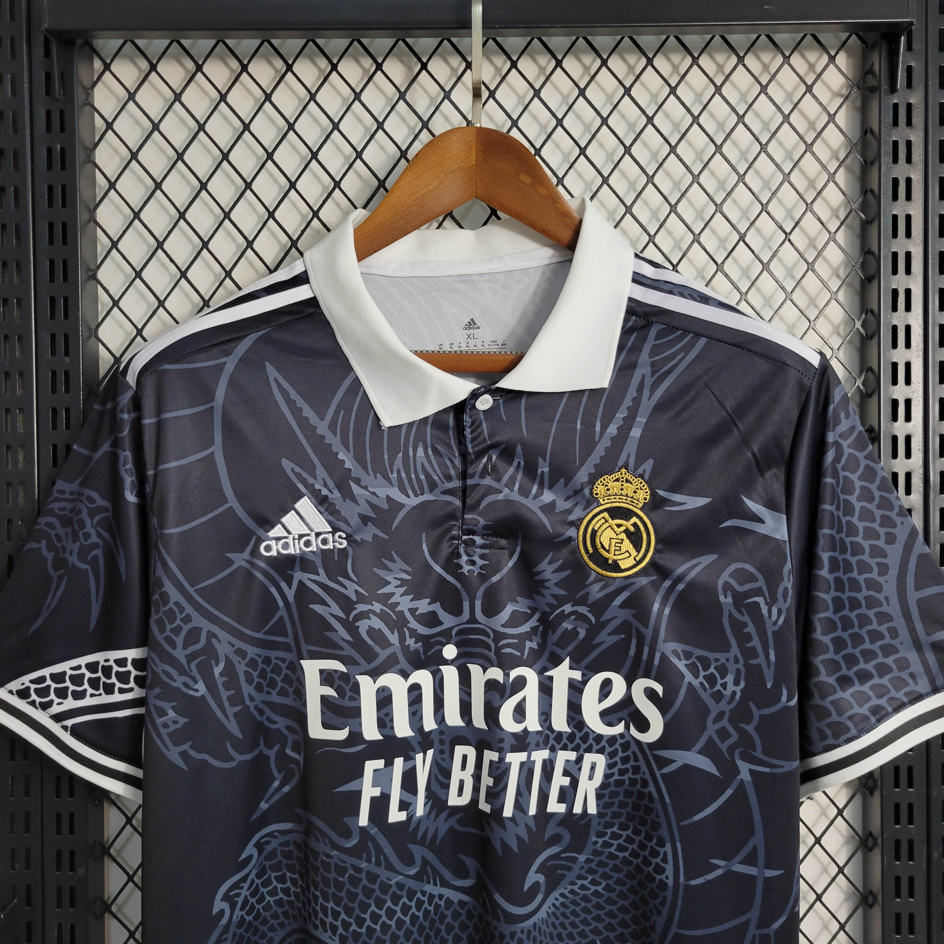 2023/2024 Real Madrid Chinese Dragon Black Football Shirt:football jersey mysite: unitedjerseyfootball 邓江浪:football