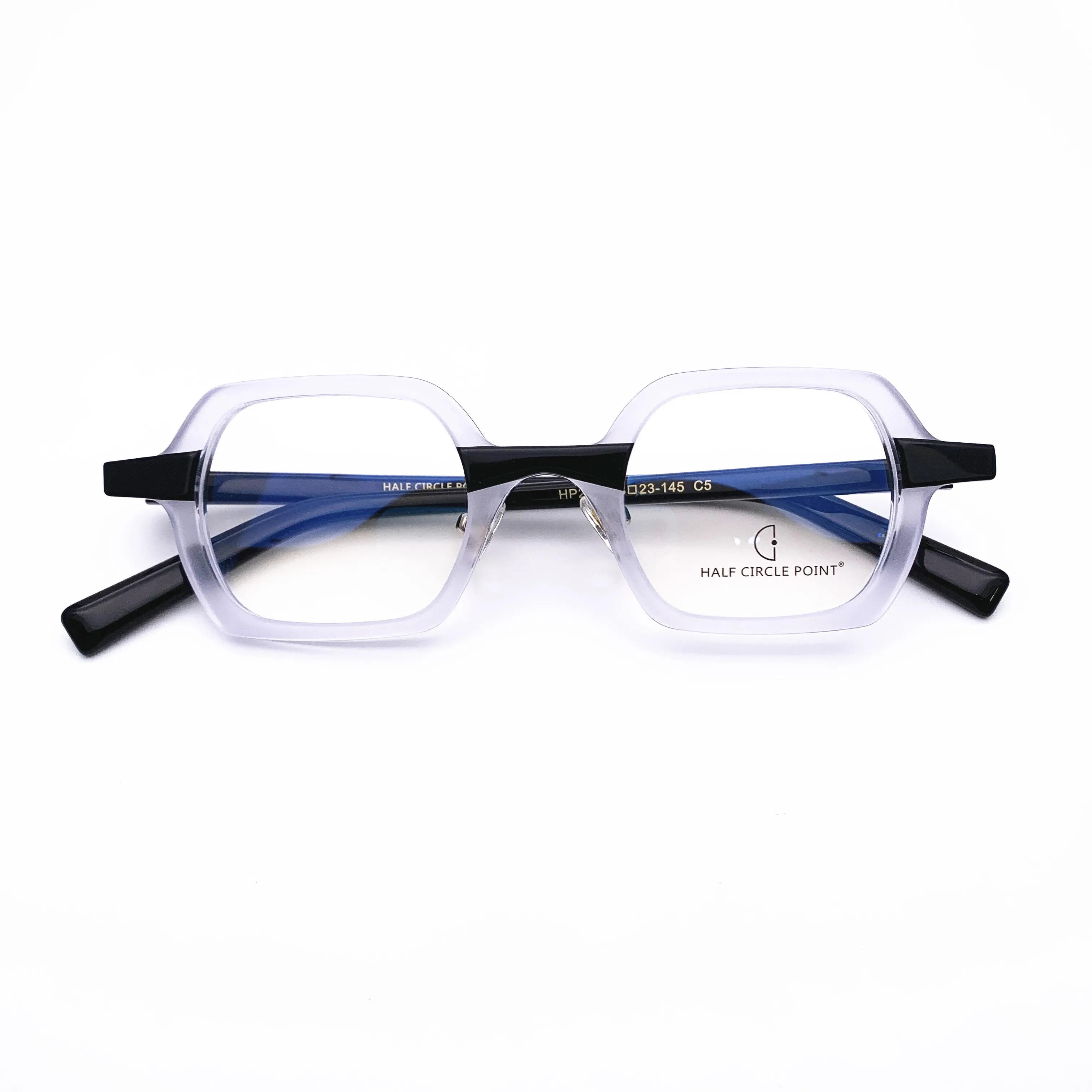 Belight Optical  Fancy Vintage Retro Acetate Square Shape Unique Design Red Transparent Spectacle Frame Precription Lens HP239