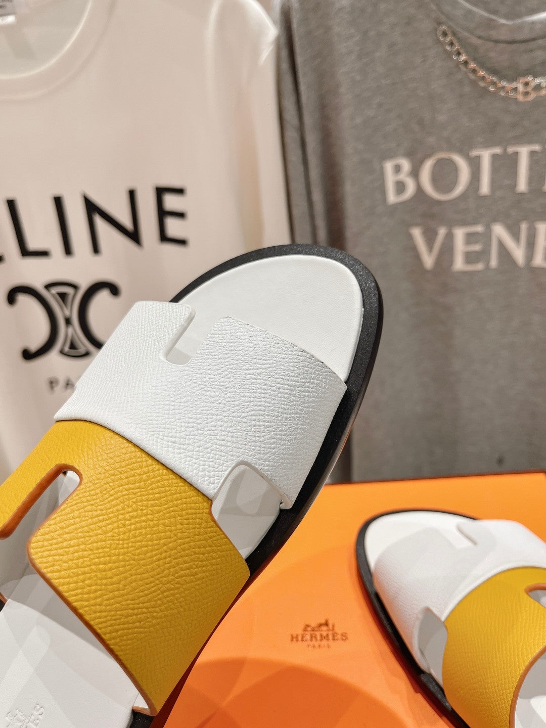 IZMIR SANDAL WHITE MIX YELLOW LAMBSKIN、mysite、Cacoeks