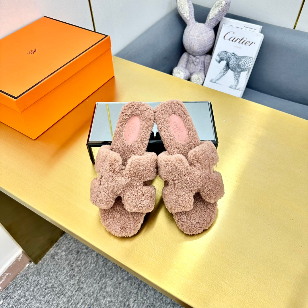 0RAN SHEARLING SANDALS ROSY BROWN、mysite、Cacoeks