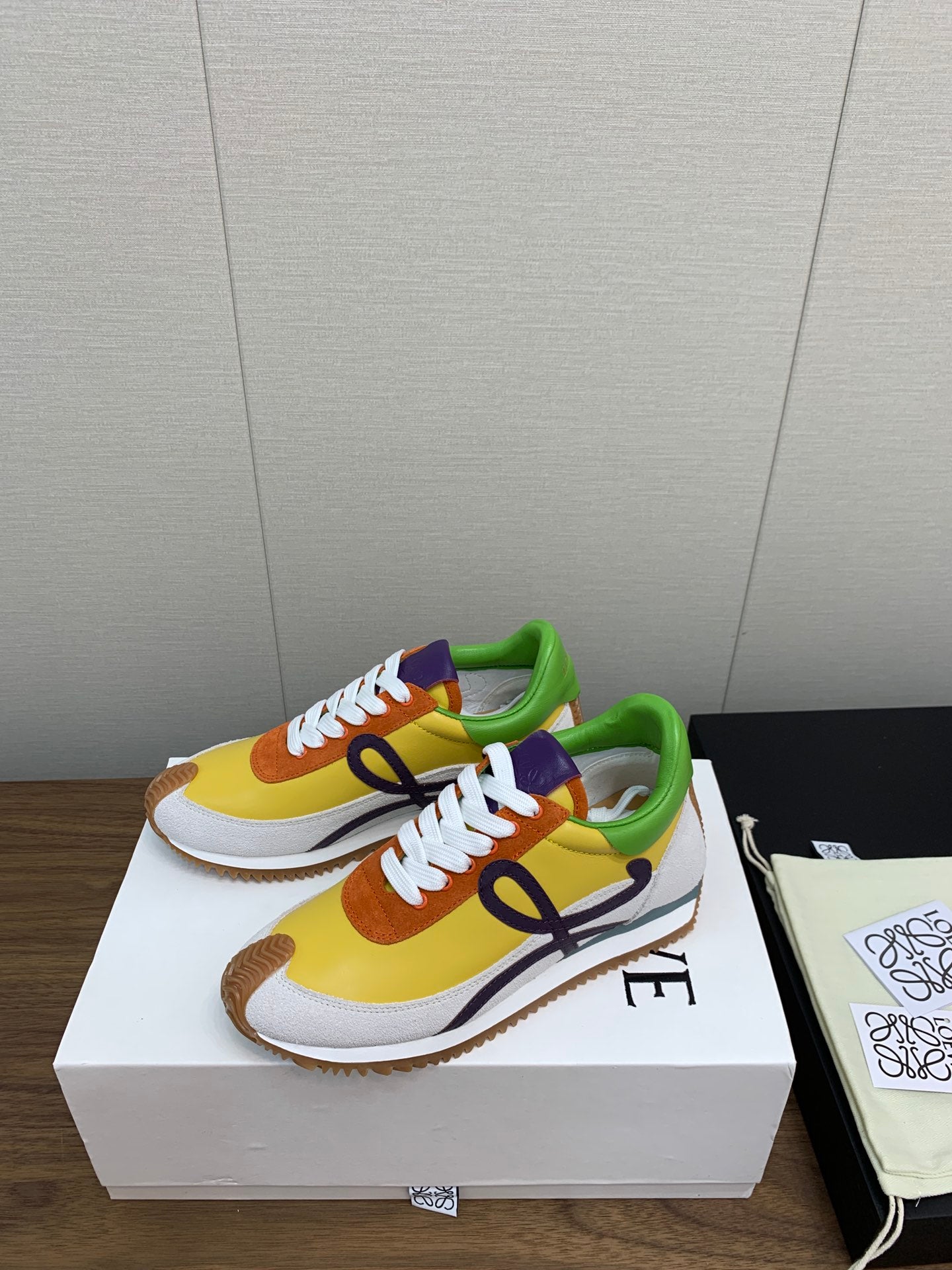 LW FLOW RUNNER SNEAKER LEMON-BRICK SUEDE、mysite、Cacoeks