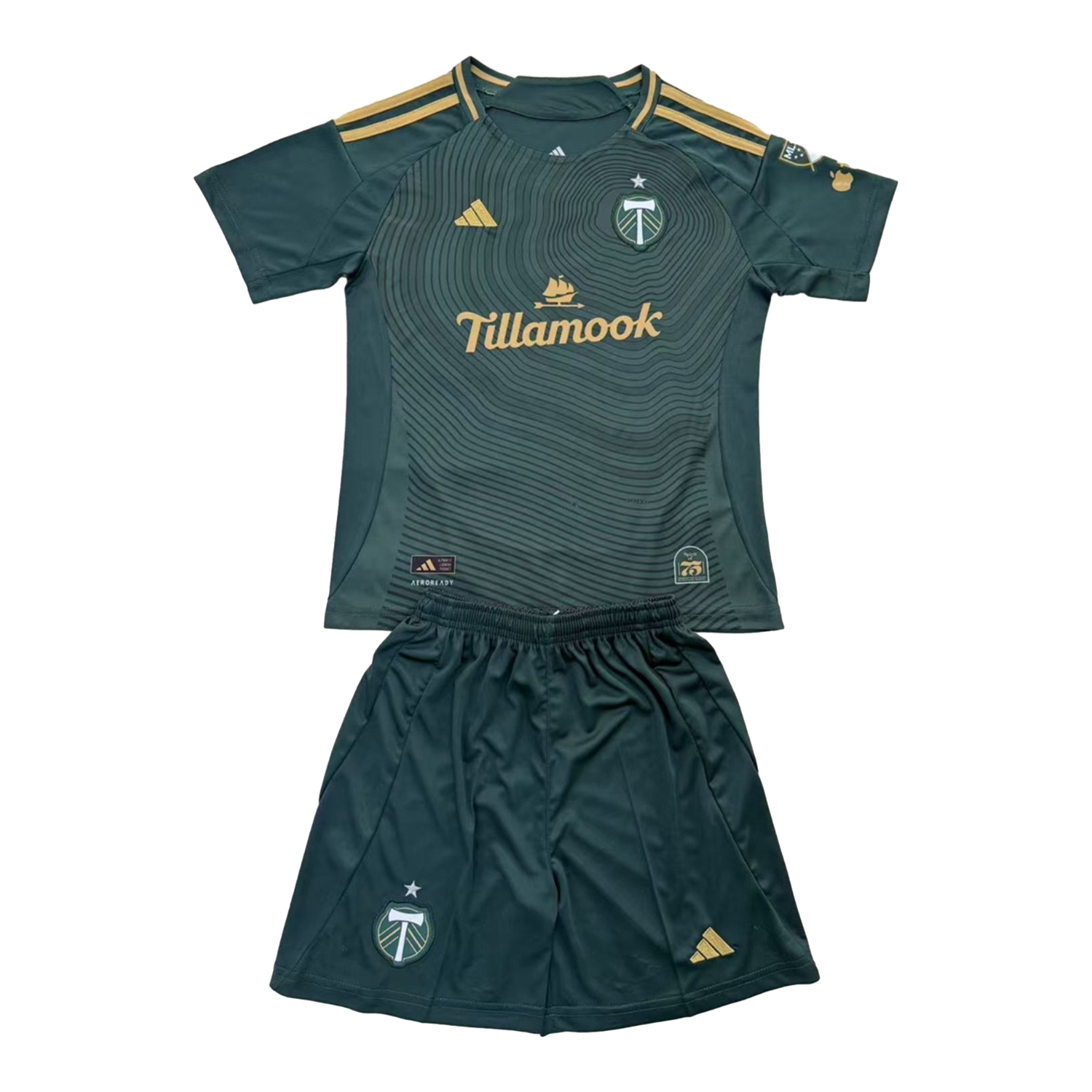 foot-Portland Timbers 2025-26 Home Men's Adult Jersey Set - Fans Version