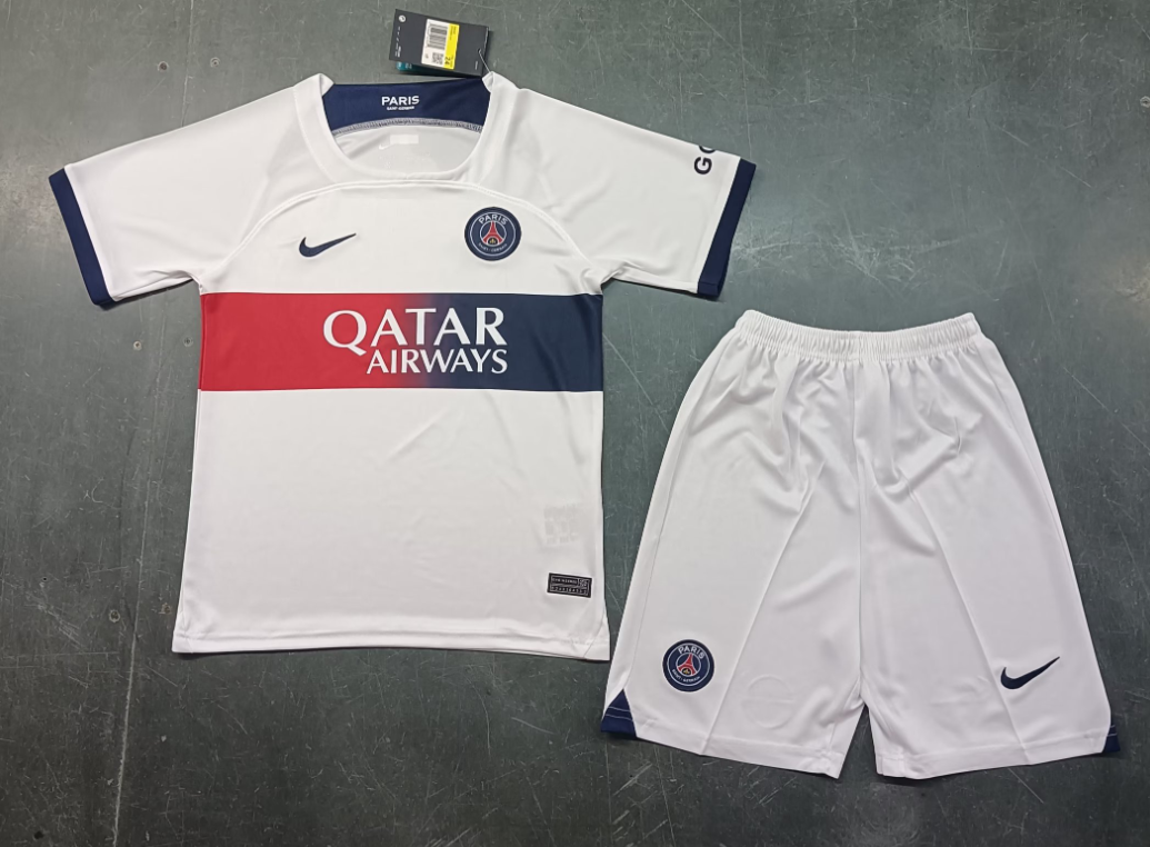 23/24 Paris Saint-Germain Away Football Shirt Kids Size Suit-mysite Custom Football Kit- Nextkits