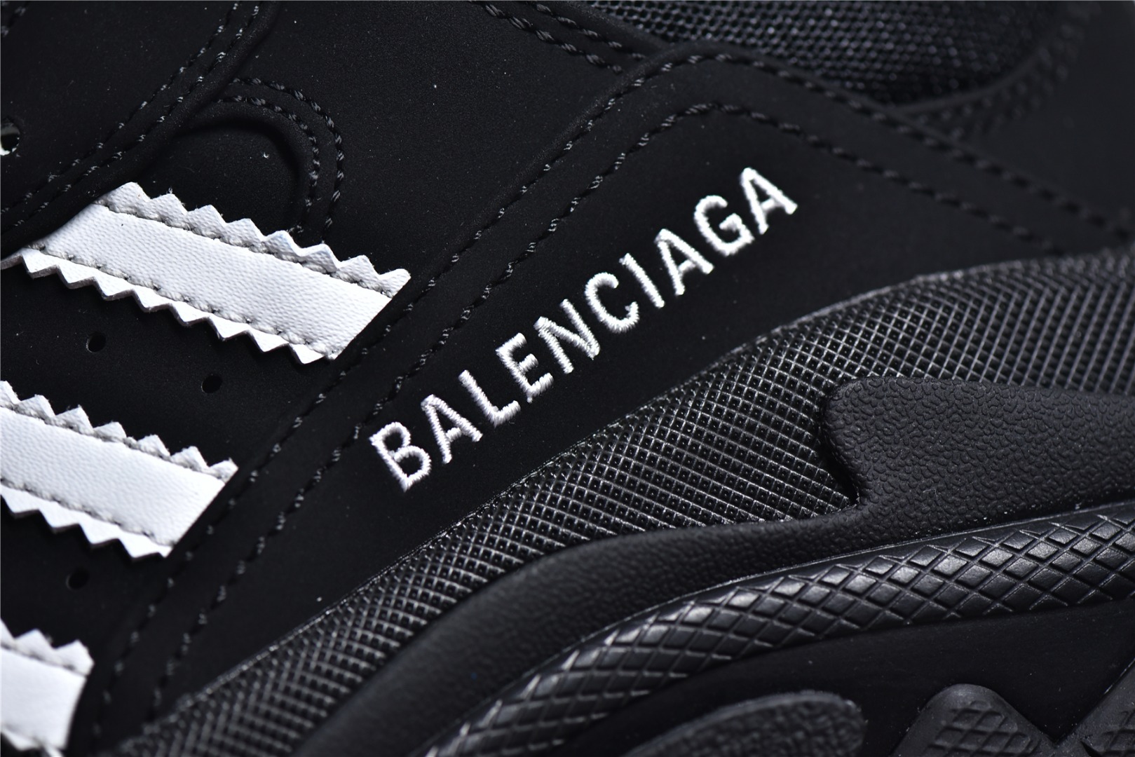 Balenciaga Triple S Sneaker x Adidas in Black、mysite、Cacoeks