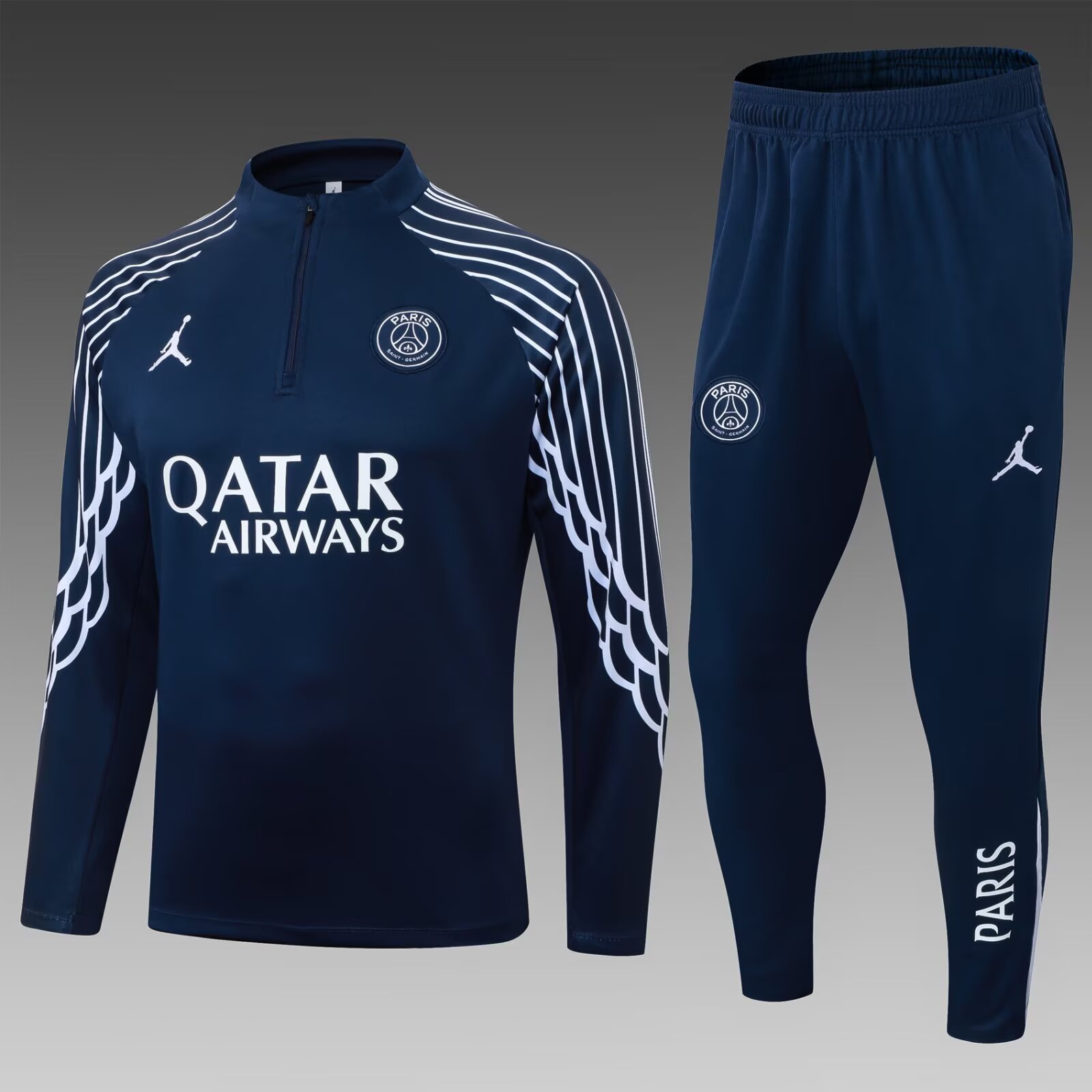 2025/2026 Psg Paris Saint-Germain Half-Pull Training Suit Royal Blue Football Shirt 1:1 Thai Quality Set:football jersey mysite: unitedjerseyfootball 邓江浪:football