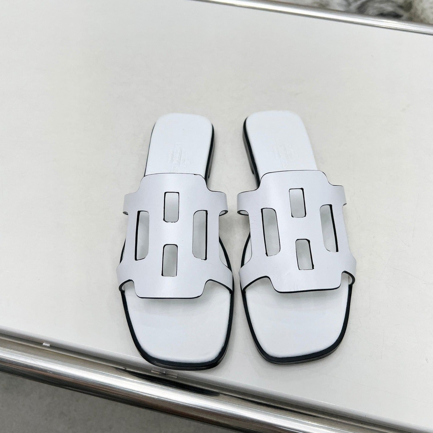 FLATFORM SANDAL WHITE CALFSKIN、mysite、Cacoeks
