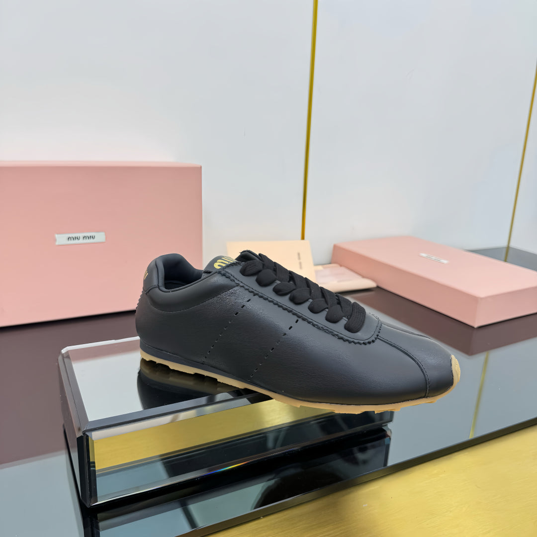 PLUME NAPPA SNEAKERS IN BLACK CALFSKIN、mysite、Cacoeks