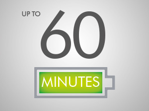 Up to 60 minutes of power