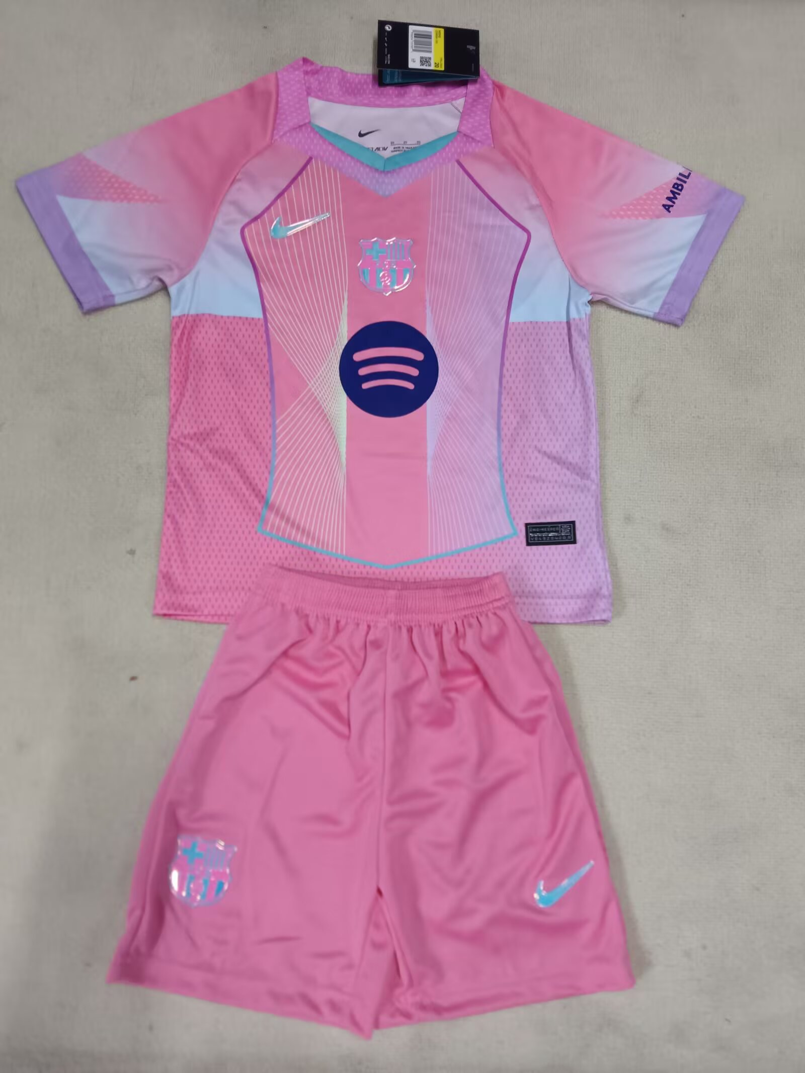 2025/2026 Barcelona Concept Pink Football Shirt 1:1 Thai Quality Kids Size:football jersey mysite: unitedjerseyfootball 邓江浪:football