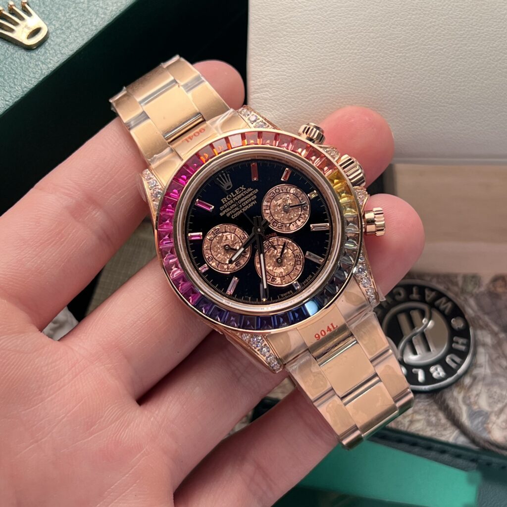 Đồng Hồ Rolex Cosmograph Daytona 116595RBOW Replica 11 Noob 40mm (1)