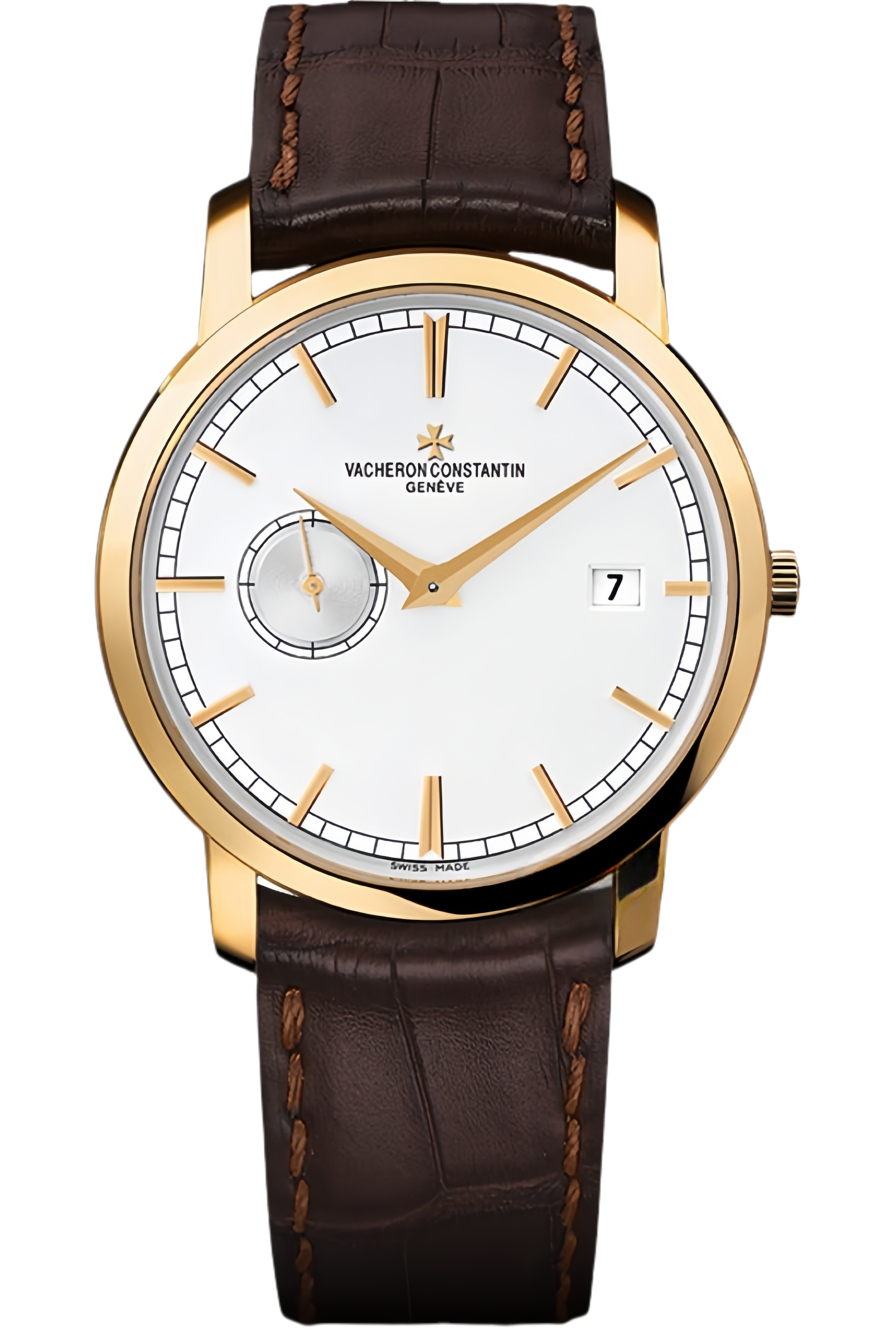 Vacheron Constantin Patrimony Ref. 87172/000J-9512 Super Clone Watch – Yellow Gold Case White Dial Leather Strap Replica