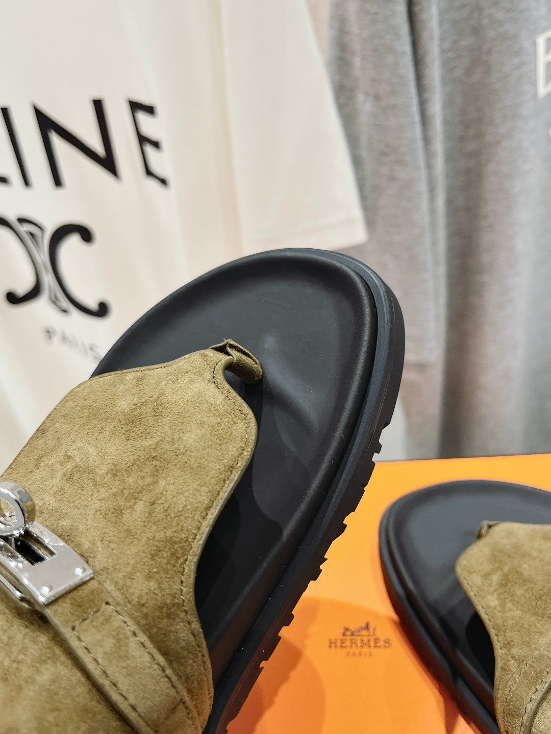 EMPIRE SANDAL BLACK MIX ARMY GREEN SUEDE、mysite、Cacoeks