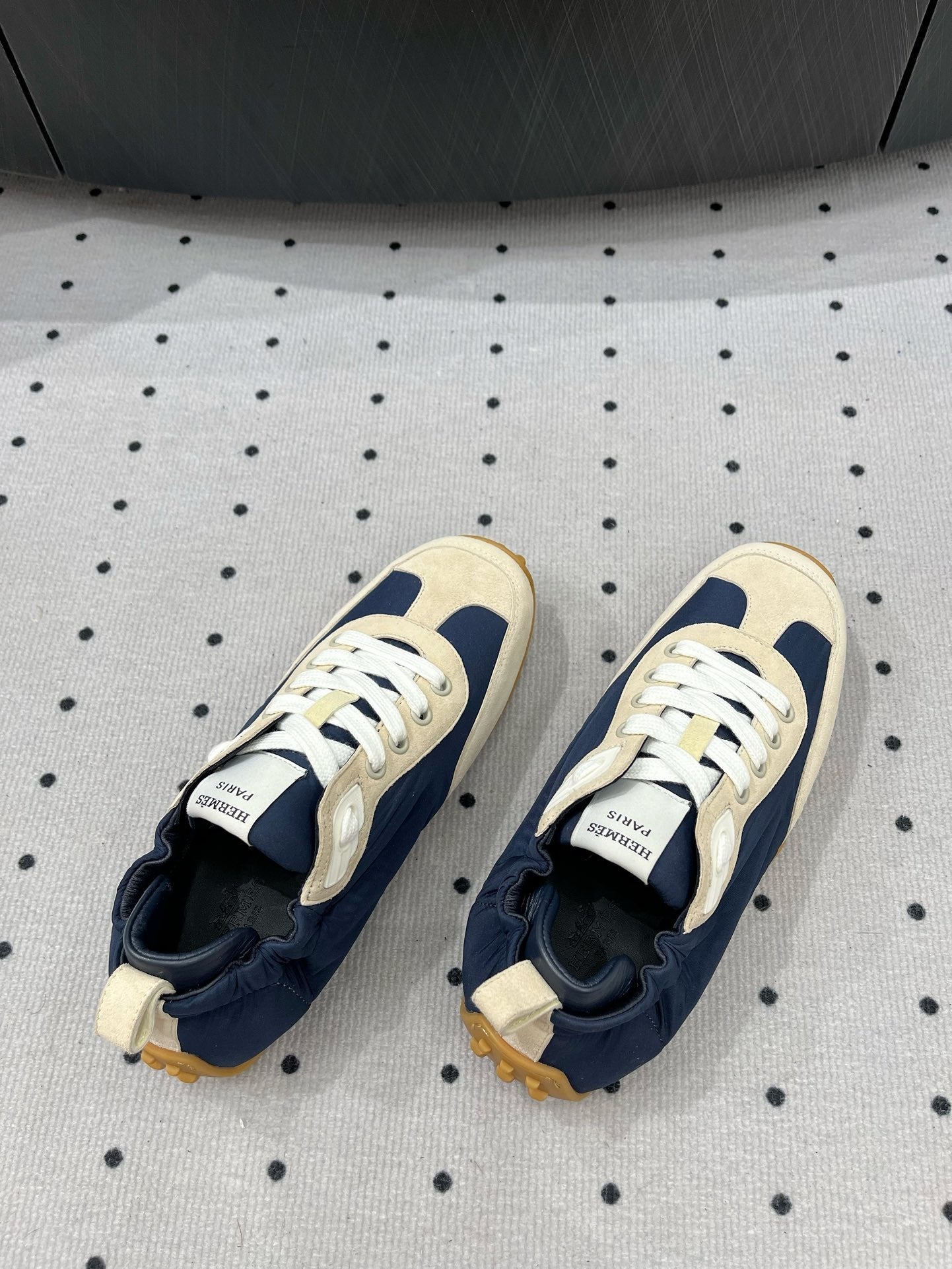 TRAIL SNEAKER IN IVORY TAN MIX SPACE BLUE SUEDE、mysite、Cacoeks