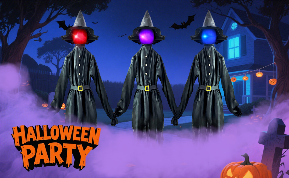halloween decorations set of 3 witches