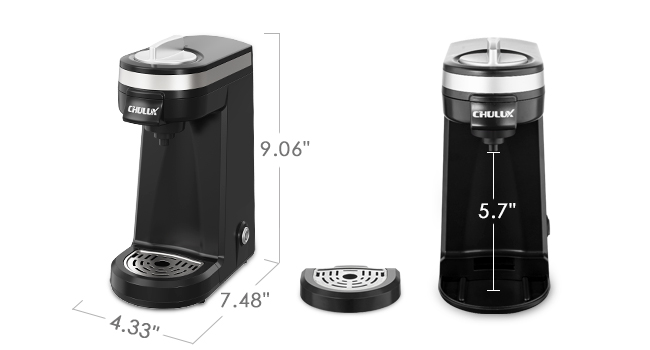 The mini size of single serve coffee maker