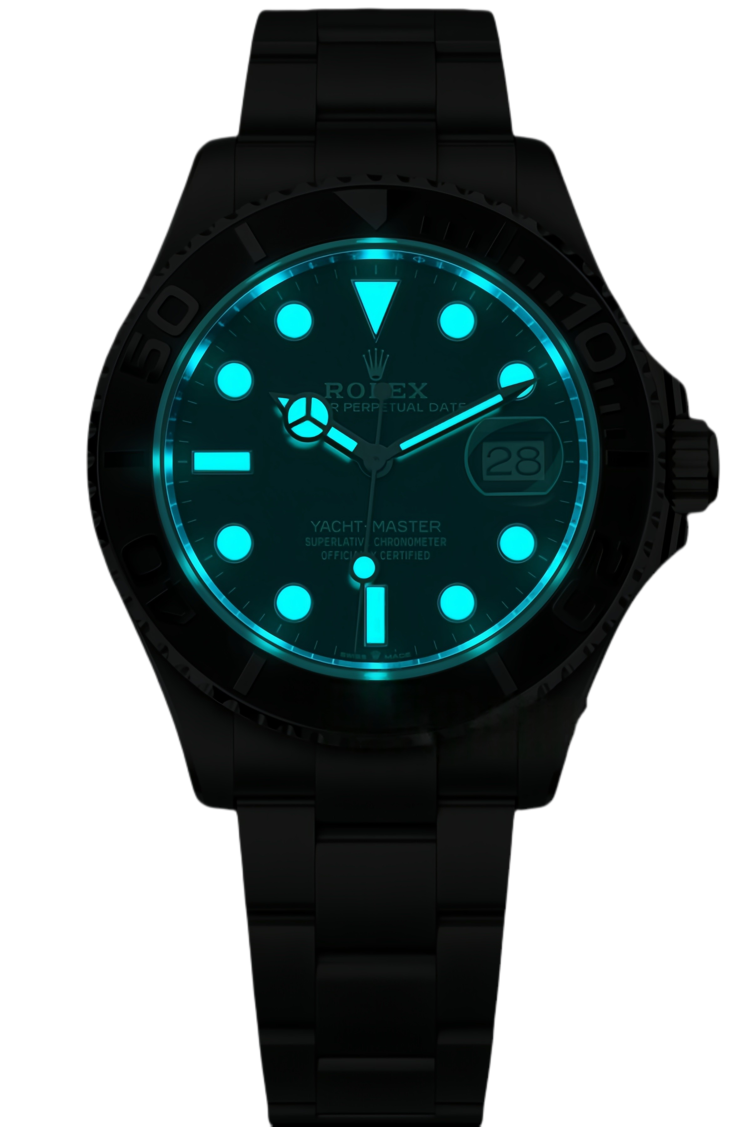 Rolex Yacht-Master 42 Two-Tone Blue Red Bezel Super Clone Swiss Replica Watch Ref M226627-0001