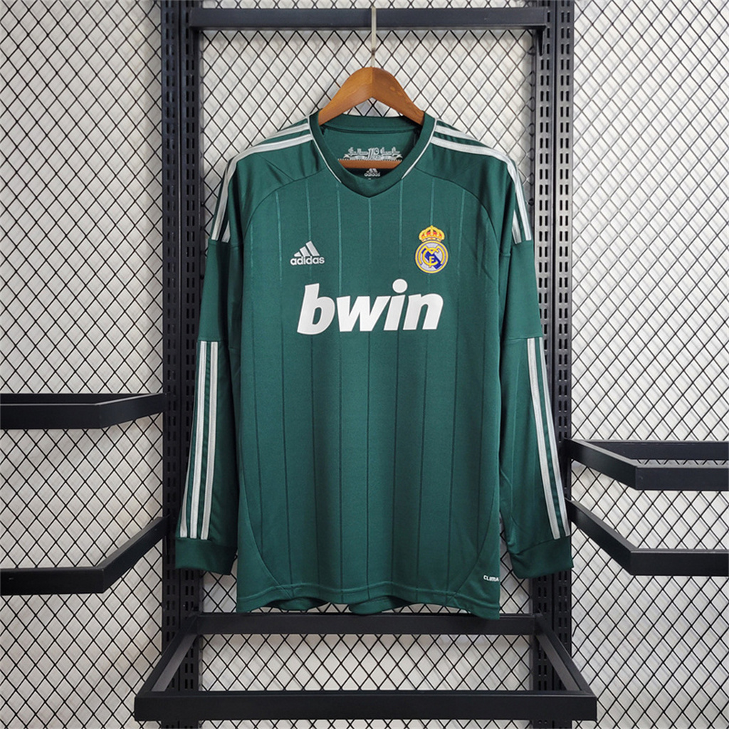 Higojerseys-Real Madrid Retro 12-13 Third Away Long Sleeve Jersey