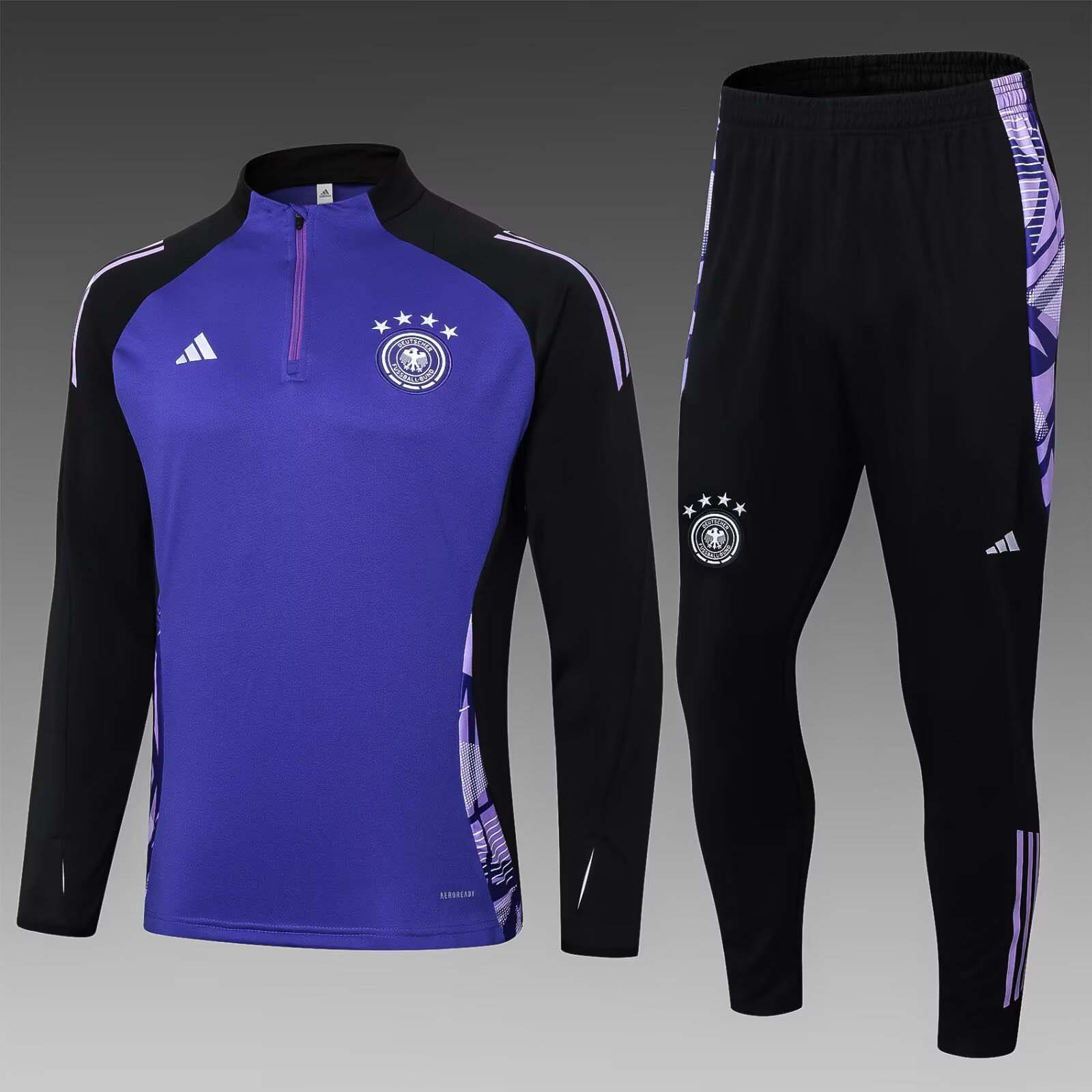 2024 Germany Half-Pull Training Suit Purple Jersey Set-mysite Custom Football Kit- Nextkits