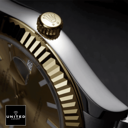 Rolex Datejust 126333 Yellow Gold Fluted Bezel & Crown Pusher Replica