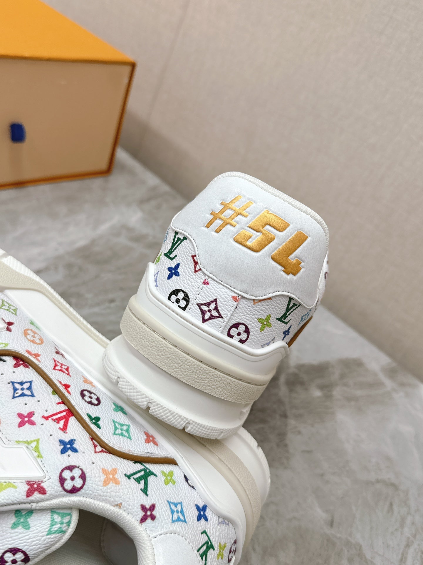 TRAINER SNEAKER IN WHITE MIX COLORFUL CALFSKIN、mysite、Cacoeks