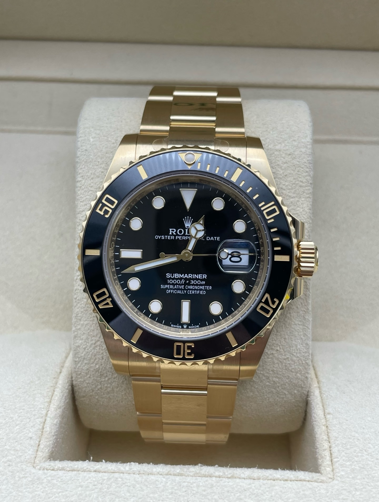 Rolex Submariner Super Clone Swiss ReplicaWatch 18kGold Ref 126618LN 3235 SwissMovement