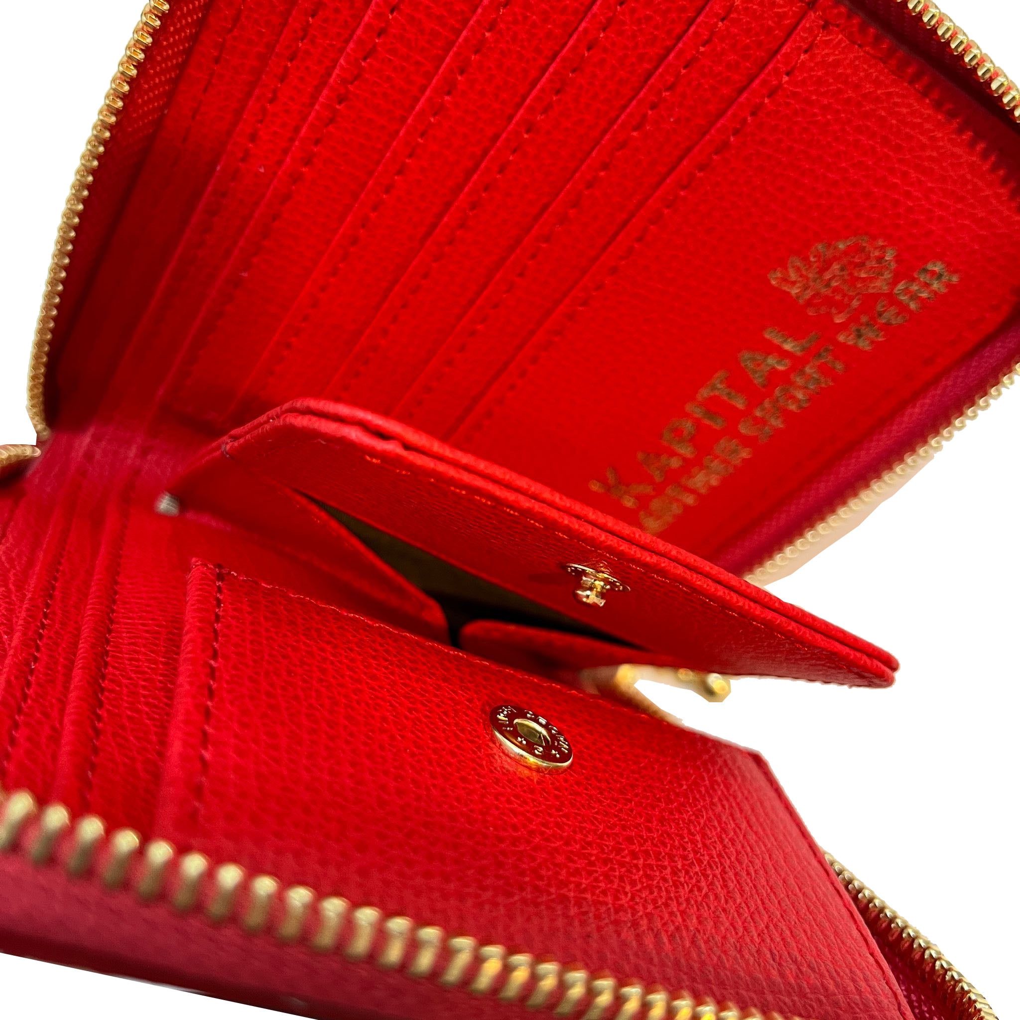 KAPITAL THUMBS UP BONE HAND ZIP WALLET  K2503XG522   Red 