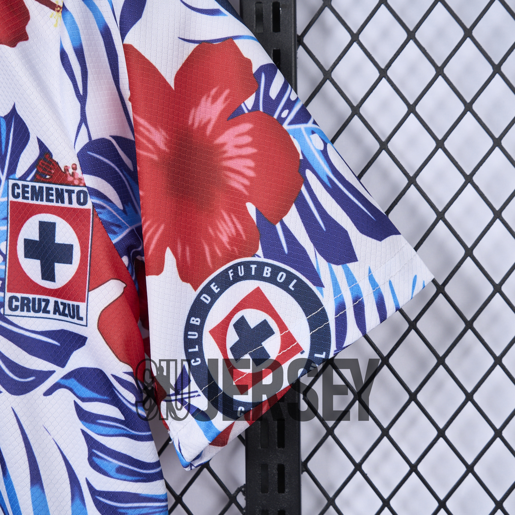 SIUjerseys-Cruz Azul 24-25 Flower and Leaves Polo Shirt
