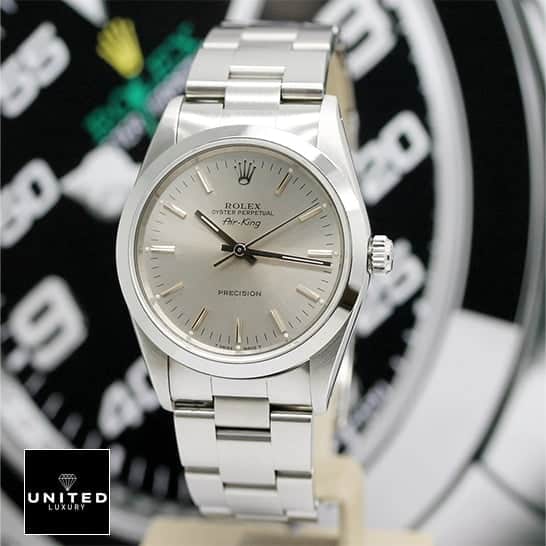 Rolex Air-King 5500 Replica 4 Rolex Air King 5500 Replica stick hours indices