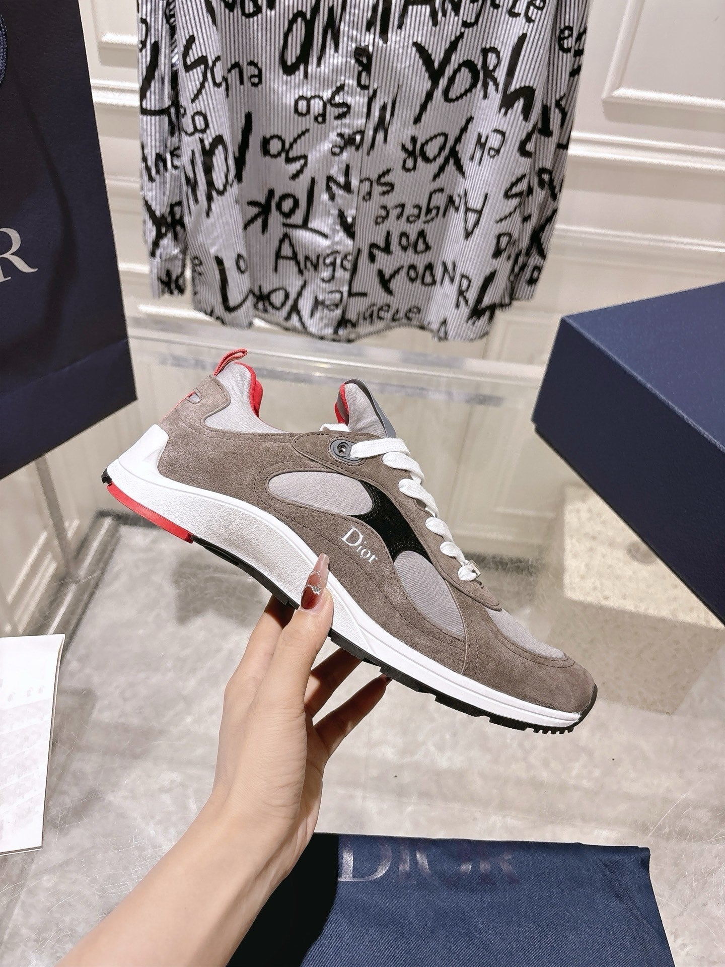 DIOR 25S MILE SERIES SNEAKERS 25MM IN BROWN SUEDE、mysite、Cacoeks