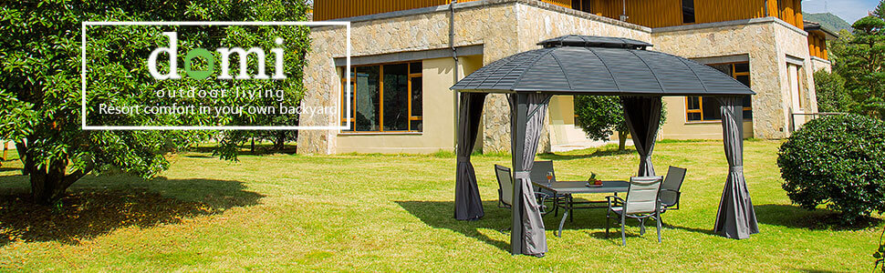 Domi Outdoor Living 10' x 12' Arc Hardtop Gazebo