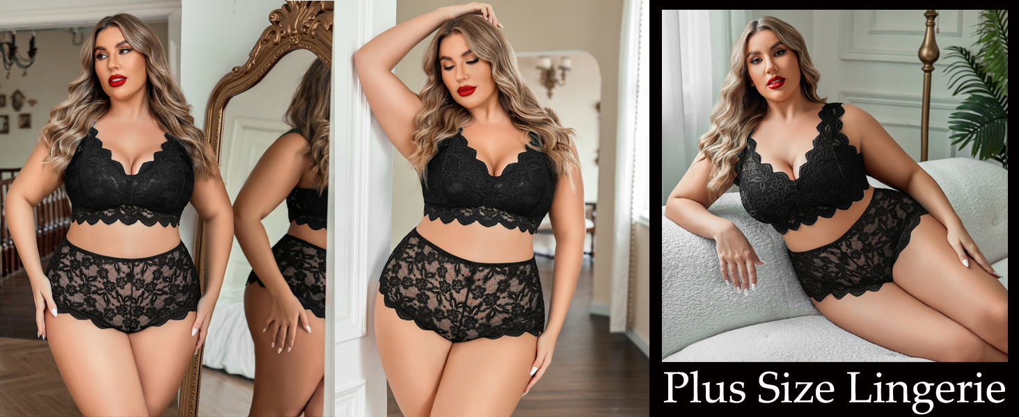 plus size lingerie set