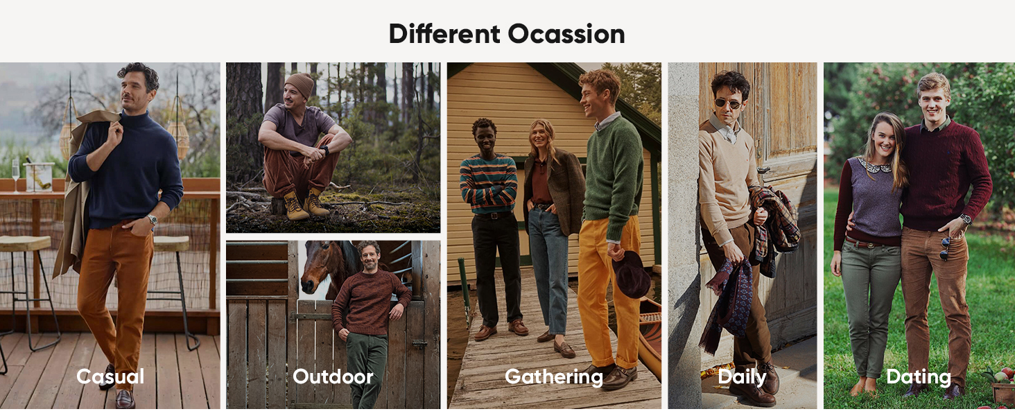 JMIERR Mens Corduroy Joggers Pants