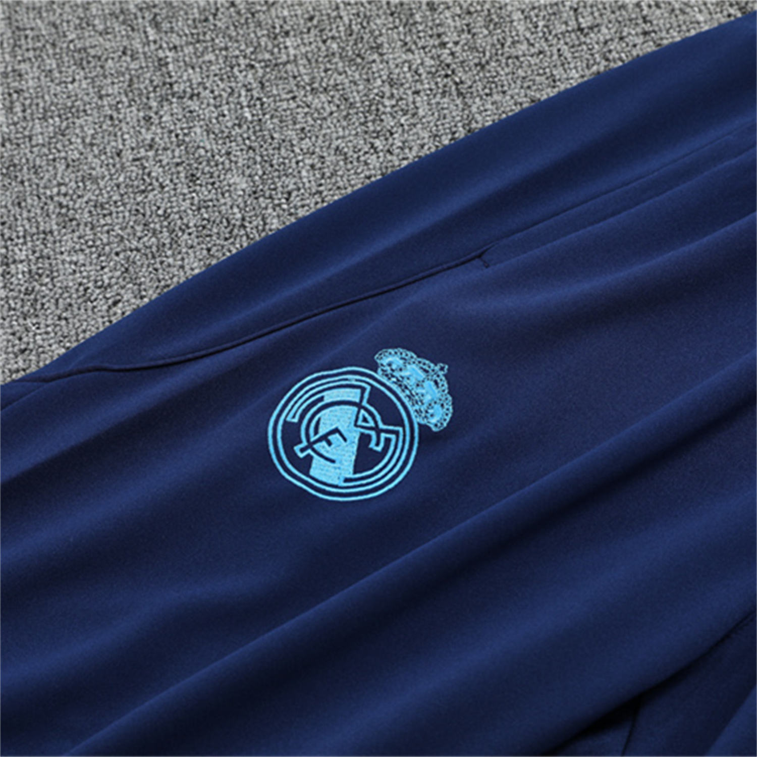 UltraTrikot-Real Madrid 25-26 Long Sleeves Training Set - Blue-Gray Camouflage Top & Blue Pants