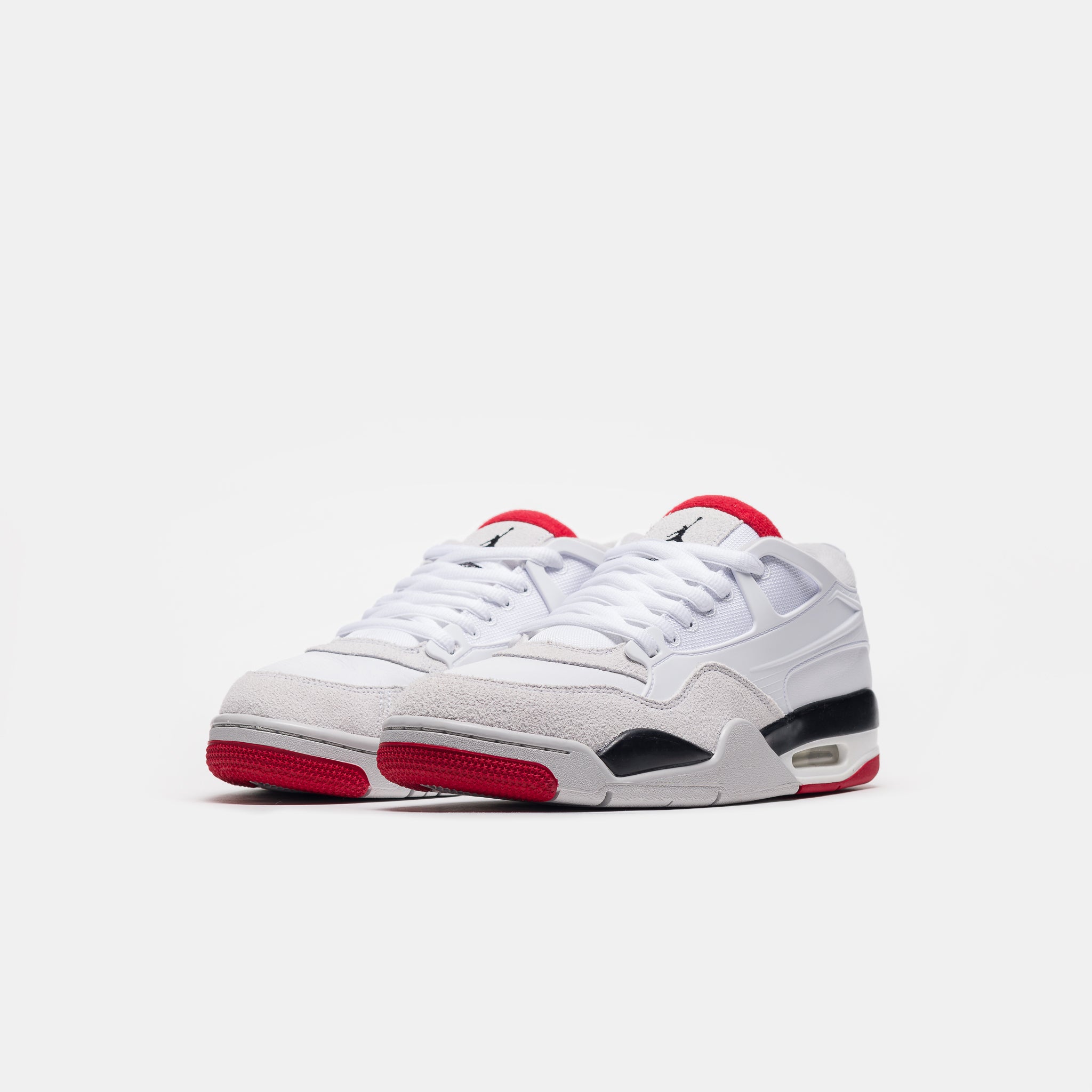 Air Jordan 4 RM Sneaker in White/Varsity Red/Black/Neutral Grey