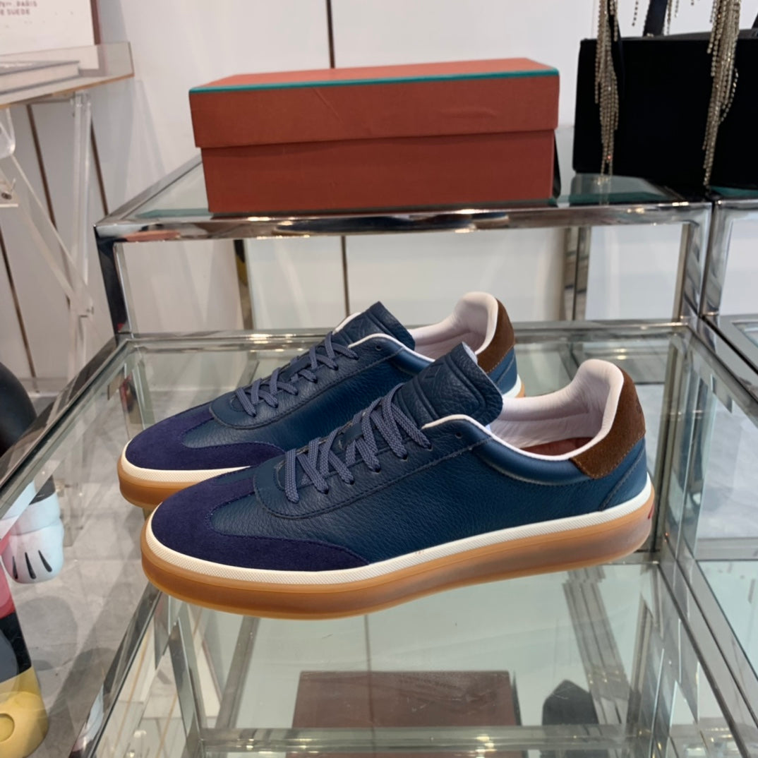 LP TENNIS WALK SNEAKERS NAVY CALFSKIN、mysite、Cacoeks
