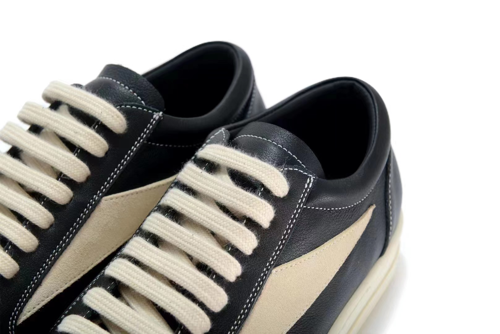 Rick Owens Vintage Sneaks in Black Leather、mysite、Cacoeks