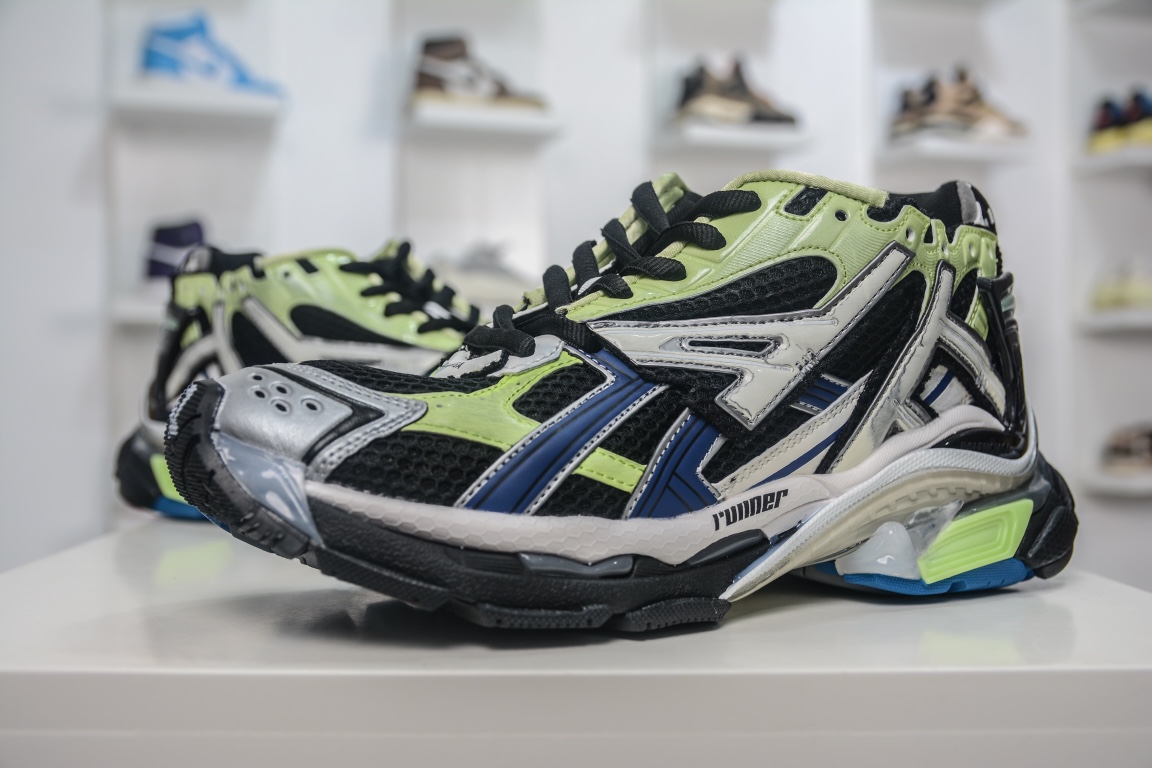 Balenciaga Runner Trainer in Black Blue、mysite、Cacoeks