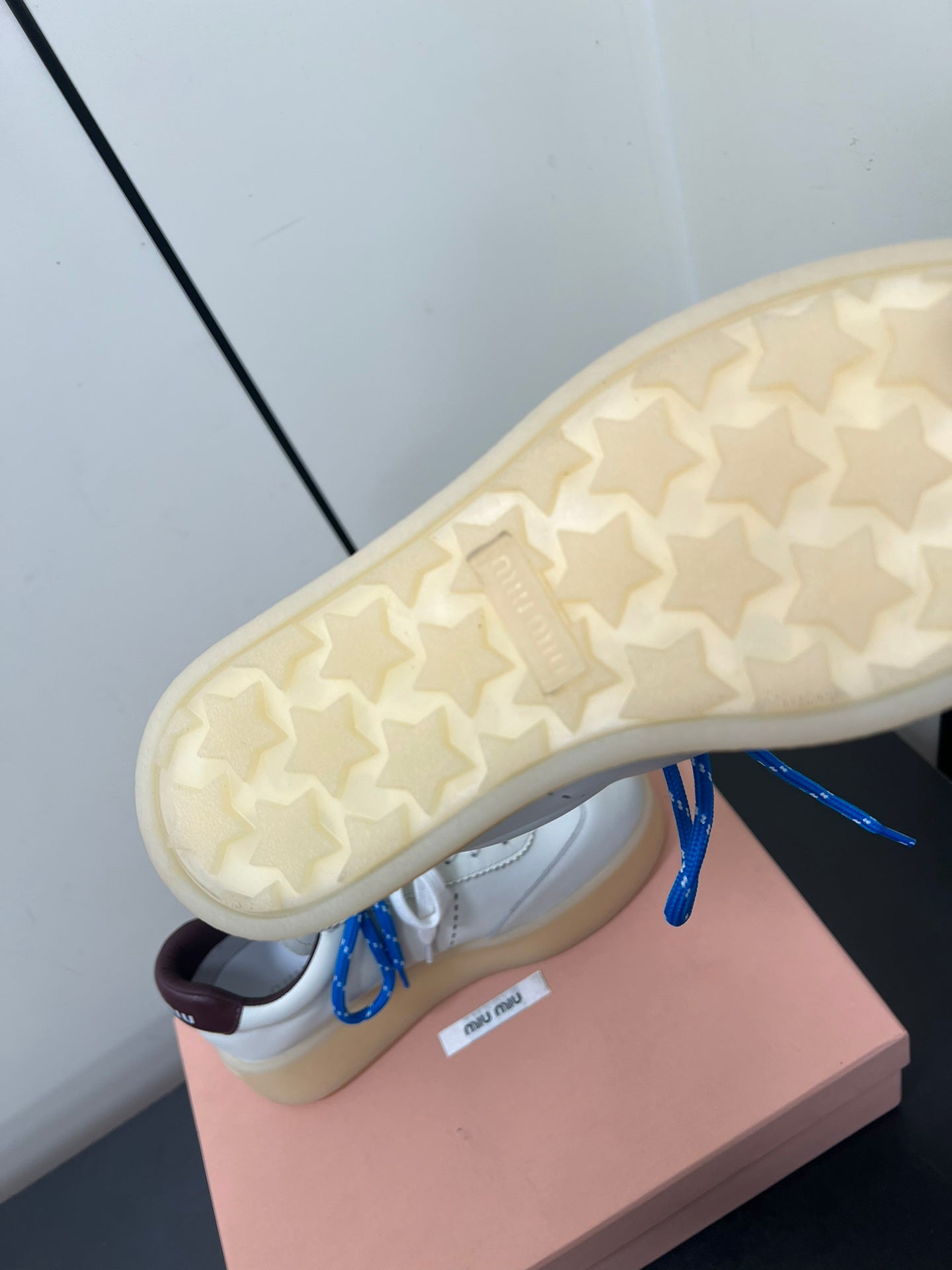 THICK-SOLED RETRO SNEAKERS IN WHITE MIX MERLOT SMOOTH LAMBSKIN、mysite、Cacoeks