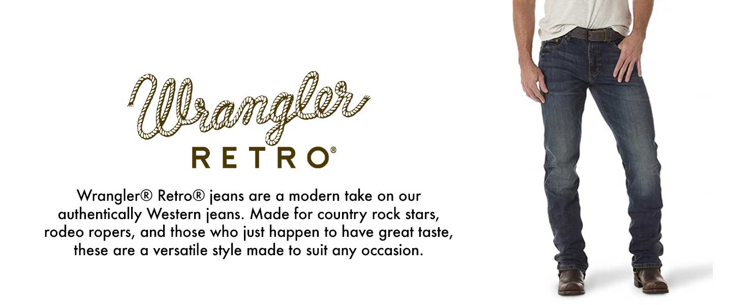 Wrangler Retro jeans are a modern take on authentically Western jeans.
