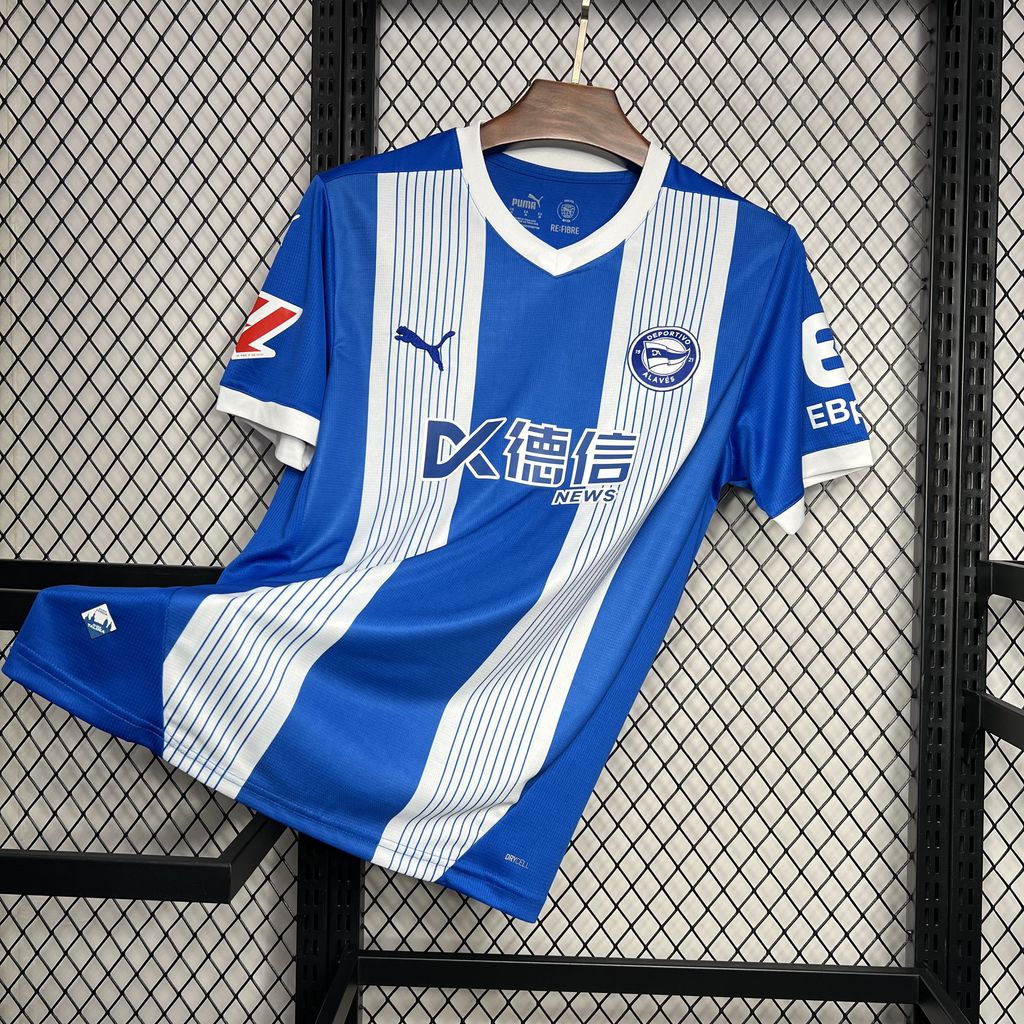 ManixJersey.com | Deportivo Alavés 24-25 Home Stadium Jersey - Fans Version -Customize Name, Number and Patch | Worldwide Shipping