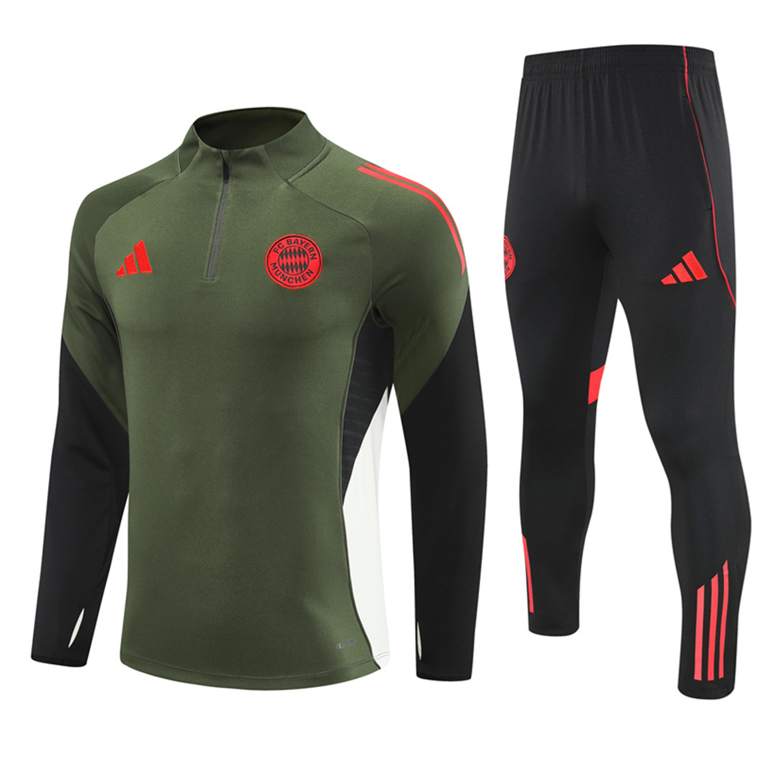 UltraTrikot-Bayern Munich 25-26 Long Sleeves Training Set - Green Top & Black Pants