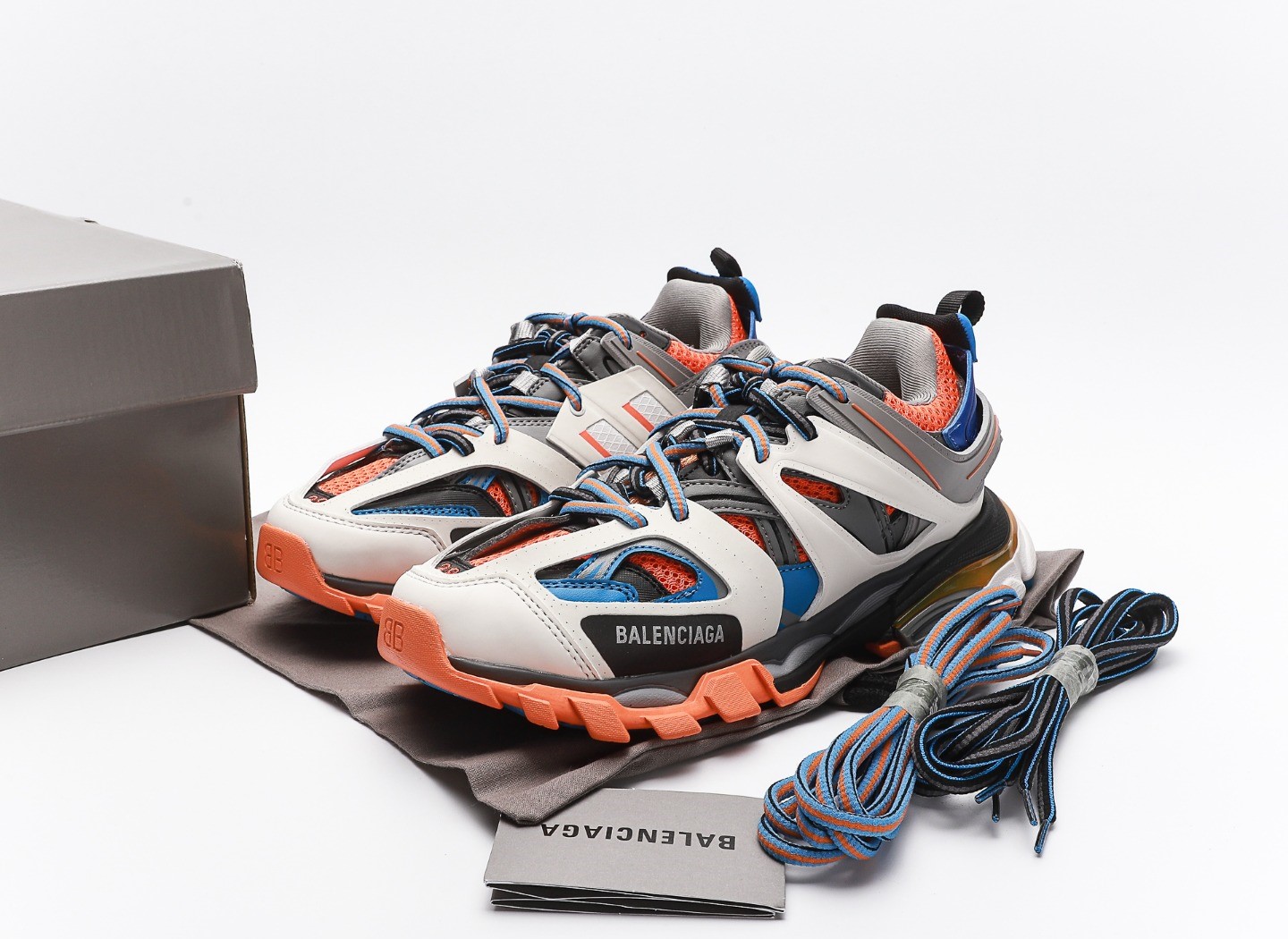 Balenciaga Track Trainer In Orange Blue、mysite、Cacoeks