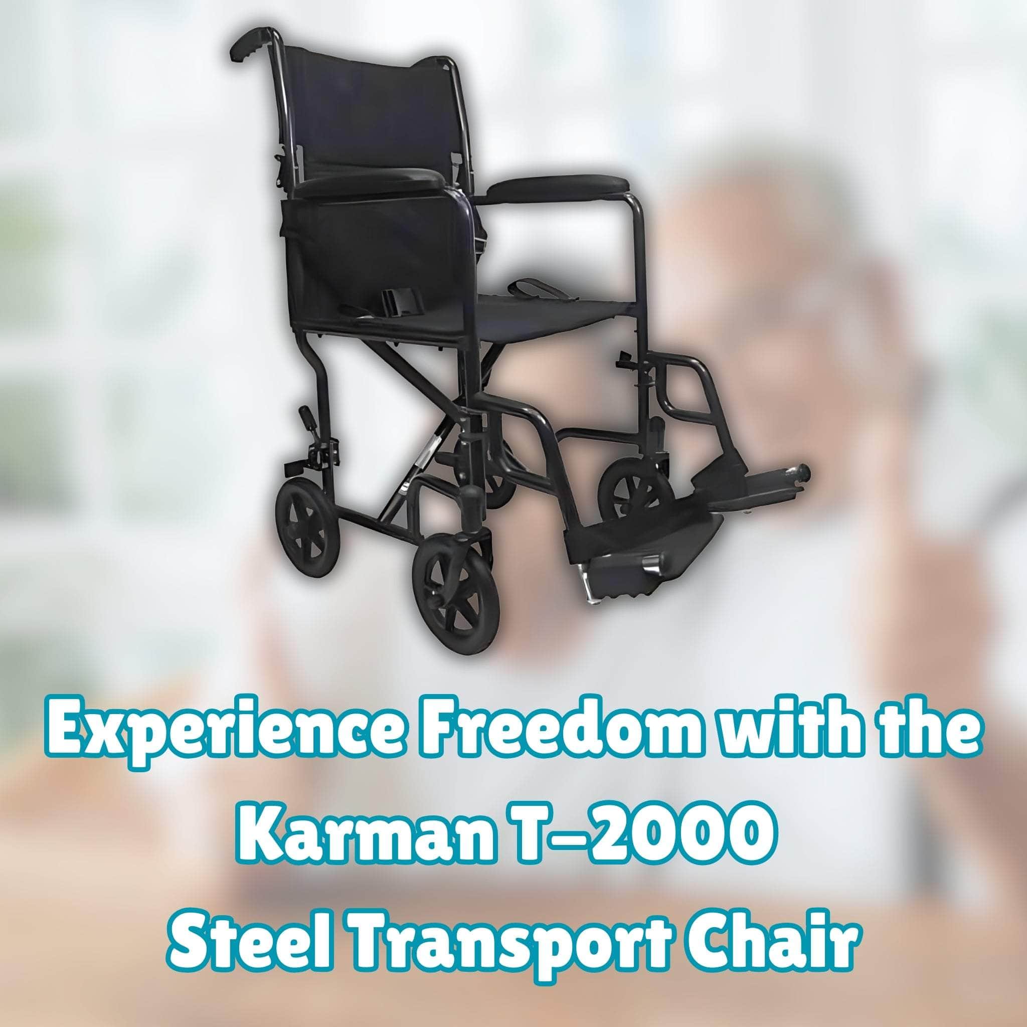 Experience Freedom with the Karman T-2000 Steel Transport Chair