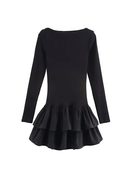 Autumn Winter Women's Knitted Dress, Soft Skin-Friendly Fabric, Slimming One-Shoulder Design, Perfect for Dates & Daily Wear