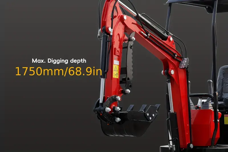 1 ton mms mini excavator heavy duty crawler excavator with bucket thumb clamp 13 5   engine for digging trenching construction ideal for   gardens diy compact powerful easy to   us stock fast delivery Product details 5