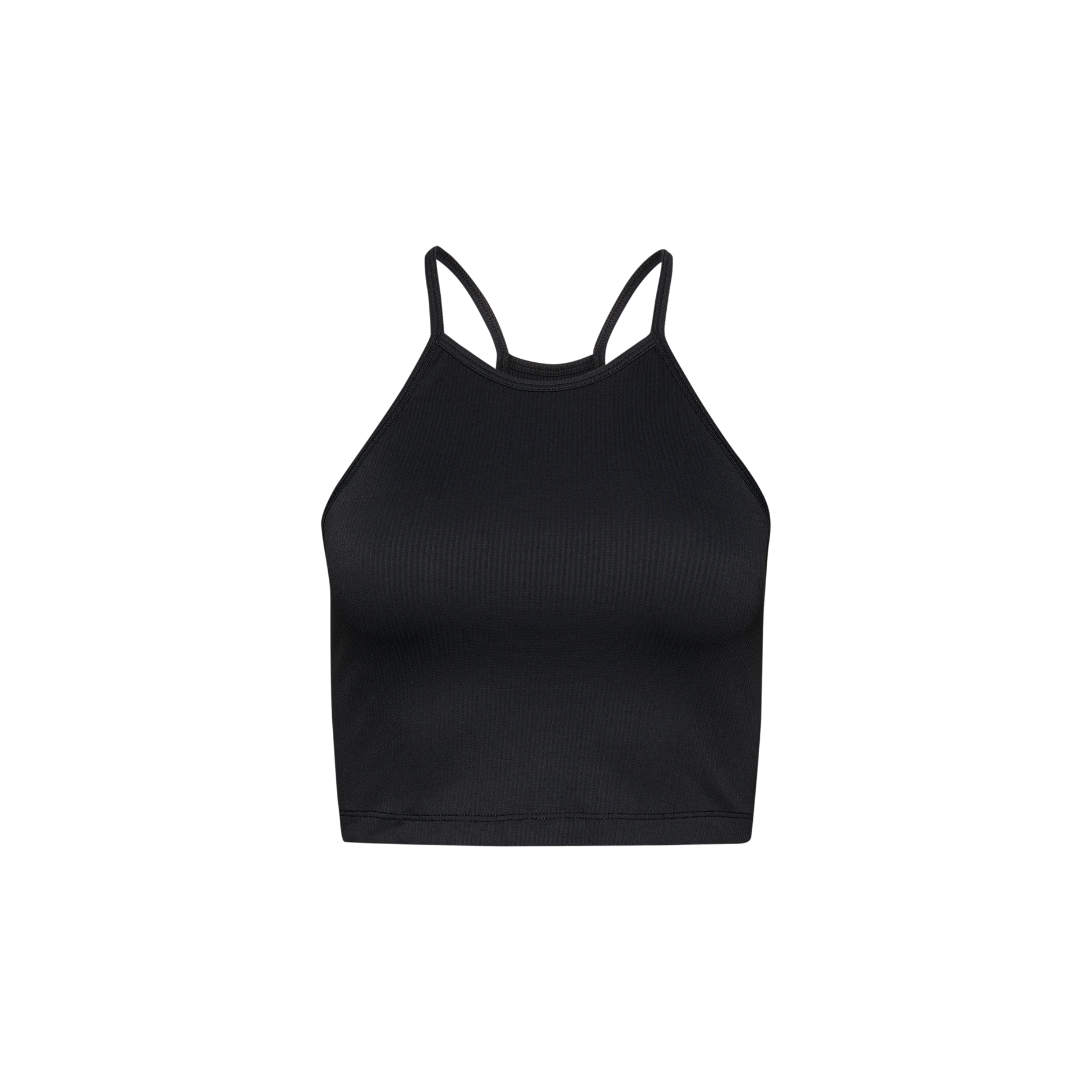 Women's Ribbed Halter Crop Tank