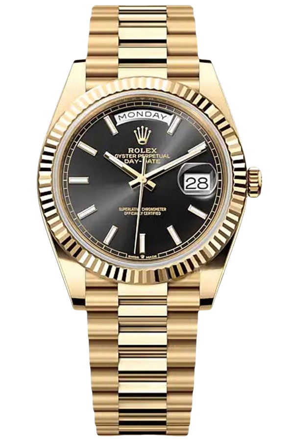 Rolex Day-Date Super Clone Swiss Replica Watch Ref M228238-0067 Black Dial 3255 Swiss Movement