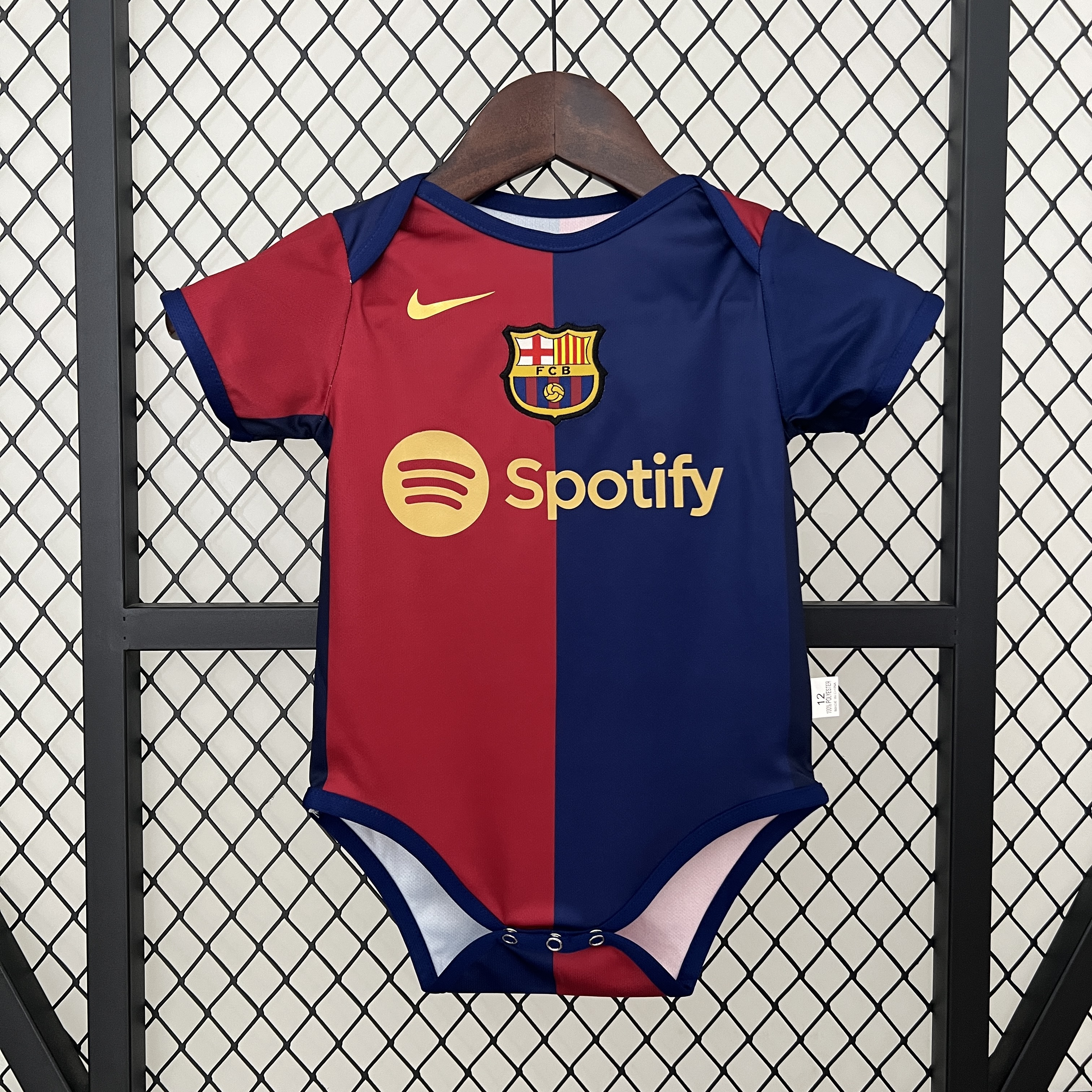 Higojerseys-Barcelona 24-25 Home Baby Crawling Suit